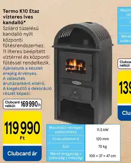 Tesco Termo Kreka K10 íves kandalló ajánlat