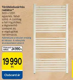 Tesco Törölközőszárítós radiátor ajánlat