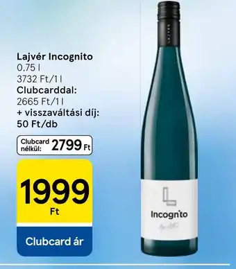 Tesco Lajvér Incognito ajánlat