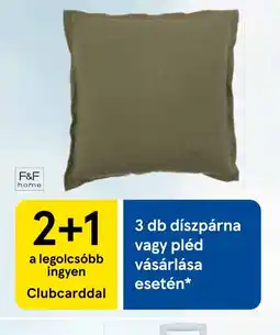 Tesco 3 db díszpárna vagy pléd vásárlása esetén ajánlat