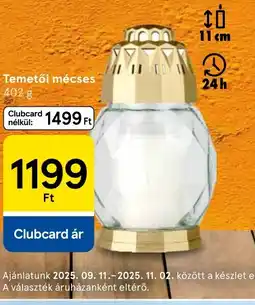Tesco Temetői mécses ajánlat