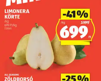 ALDI Limonera Körte ajánlat