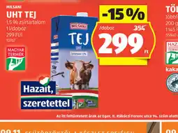 ALDI Milsani UHT Tej ajánlat