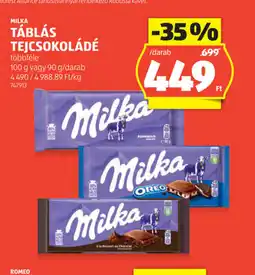 ALDI Milka Táblás Tejcsokoládé ajánlat