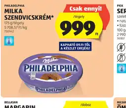 ALDI Philadelphia Milka Szendvicskrém ajánlat