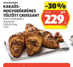 ALDI Kakas-mogyorkrémes töltött croissant ajánlat