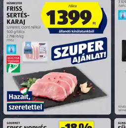 ALDI Húsmester Friss Sertéskaraj ajánlat