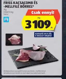 ALDI Friss kacsacomb és -mellfilé bőrrel ajánlat