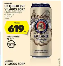 ALDI Paulaner Oktoberfest Világos Sör ajánlat