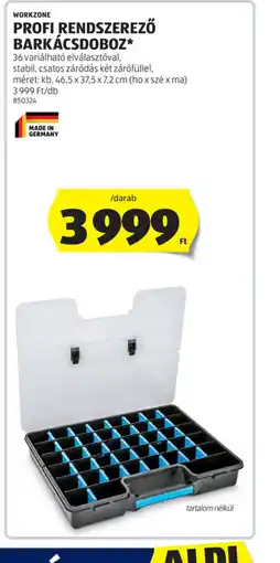 ALDI Workzone Profi Rendszerező Barkács doboz ajánlat