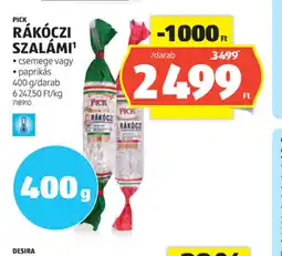 ALDI Pick Rákczi Szalámi ajánlat