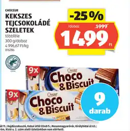 ALDI Chocoeur Kekszes Tejcsokoládé Szeletek ajánlat