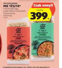 ALDI Asia Green Garden Mie Tészta ajánlat