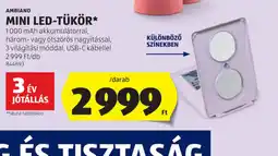 ALDI Ambiando Mini LED-tükör ajánlat