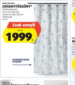 ALDI Home Creation Zuhanyfüggöny ajánlat