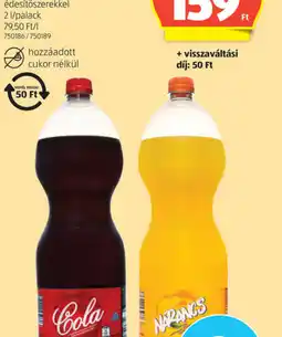 ALDI Cola- vagy narancsszínű szénsavas üdítőital ajánlat