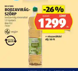 ALDI Rio D'Oro Bodzavirág-szörp ajánlat