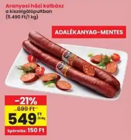 Interspar Aranyosi házi kolbász ajánlat
