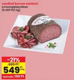 Interspar Landhof borsos szalámi ajánlat