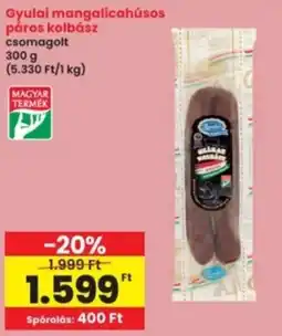 Interspar Gyulai mangalicahúsos páros kolbász ajánlat