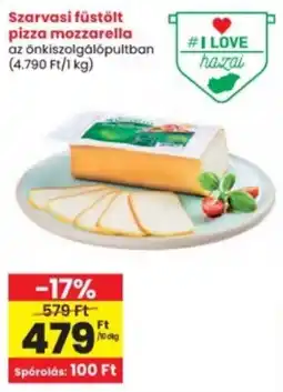 Interspar Szarvasi füstölt pizza mozzarella ajánlat