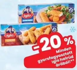 Interspar Gyorsfagyasztott iglo halrúd ajánlat