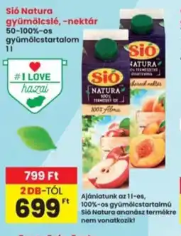 Interspar Sió Natura gyümölcslé, -nektár ajánlat