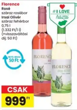 Interspar Florence Rosé, Irsai Olivér ajánlat