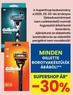Interspar Gillette borotvakészülék ajánlat
