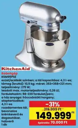 Interspar KitchenAid Robotgép KSM95PSE ajánlat