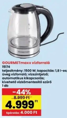 Interspar GOURMETmaxx vízforraló 15174 ajánlat