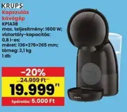 Interspar KRUPS Kapszulás kávégép ΚΡΙΑ3Β ajánlat