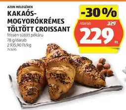 ALDI KAKAÓS-MOGYORÓKRÉMES TÖLTÖTT CROISSANT ajánlat