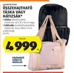 ALDI Összehajtható táska vagy hátizsák ajánlat