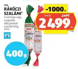 ALDI PICK Rákóczi szalámi ajánlat