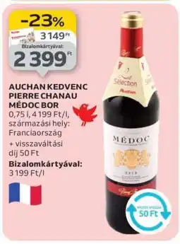 Auchan AUCHAN KEDVENC PIERRE CHANAU MÉDOC BOR ajánlat