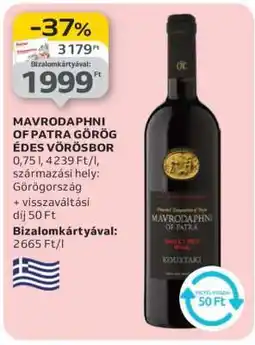 Auchan Mavrodaphni of Patra Görög Édes Vörösbor ajánlat