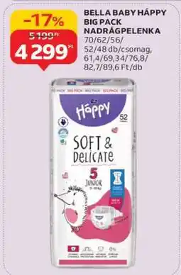 Auchan BELLA BABY HAPPY BIG PACK NADRÁGPELENKA ajánlat