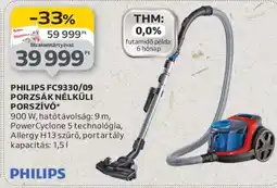 Auchan PHILIPS FC9330/09 Porzsák Nélküli Porszívó ajánlat