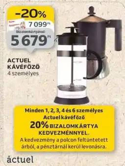 Auchan ACTUEL KÁVÉFŐZŐ ajánlat