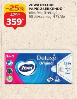 Auchan Zewa Deluxe papír zsebkendő ajánlat