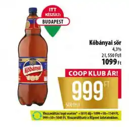 Coop Kőbányai Sör ajánlat