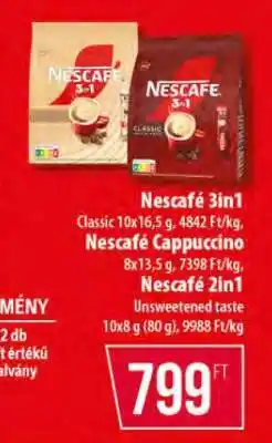 Coop Nescafé 3in1, Nescafé Cappuccino, Nescafé 2in1 ajánlat