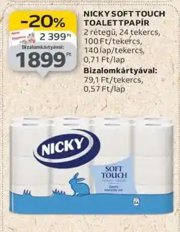 Auchan Nicky Soft Touch toalettpapír ajánlat