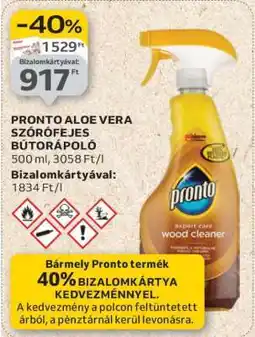 Auchan PRONTO ALOE VERA SZÓRÓFEJES BÚTORÁPOLÓ ajánlat