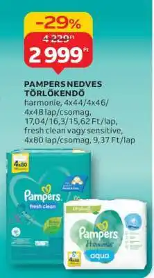 Auchan PAMPERS NEDVES TÖRLŐKENDŐ ajánlat