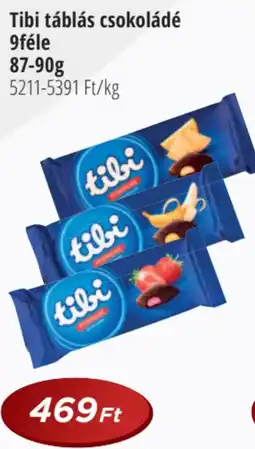 Real Tibi táblás csokoládé 9féle ajánlat