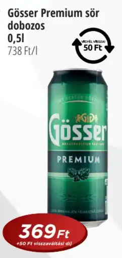 Real Gösser Premium sör dobozos ajánlat