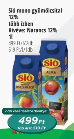Real Sió mono gyümölcsital 12% ajánlat