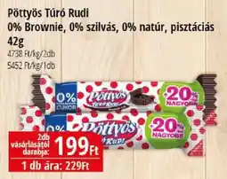 Real Pöttyös Túró Rudi 0% Brownie, 0% szilvás, 0% natúr, pisztáciás ajánlat